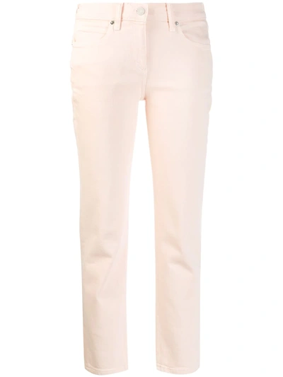 Calvin Klein Cropped Slim-fit Jeans In Pink