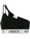 Aries One-shoulder Bra Top - Black
