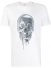 ALEXANDER MCQUEEN METALLIC SKULL PRINT T-SHIRT