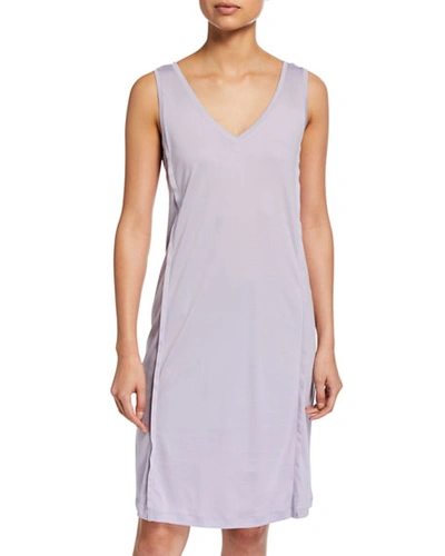 Hanro Pure Essence Sleeveless Nightgown In Lilac