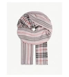 BURBERRY CHECKED WOOL AND SILK-BLEND SCARF
