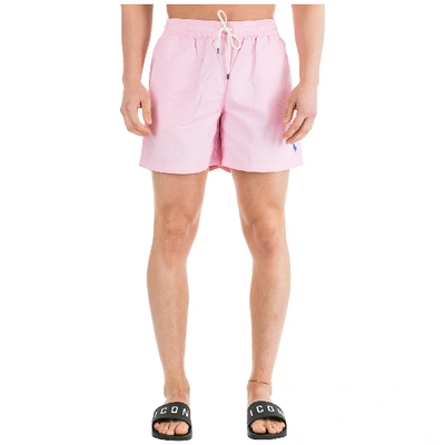 Ralph Lauren Men's Boxer Swimsuit Bathing Trunks Swimming Suit In Pink