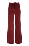 ULLA JOHNSON WADE BELTED HIGH-WAISTED WIDE-LEG JEANS,751764