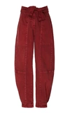 Ulla Johnson Women's Storm High-waisted Cropped Wide-leg Jeans In Syrah
