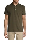 Versace Logo Embroidered Polo In Military
