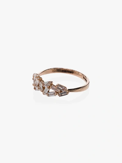 Suzanne Kalan 18k Rose Gold Firework Diamond Ring In Metallic