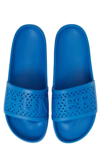 Hunter Slide Sandal In Bucket Blue