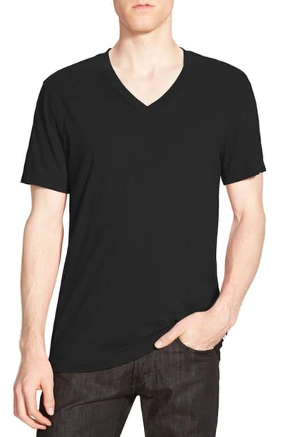 James Perse Short Sleeve V-neck T-shirt In Comet