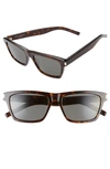 SAINT LAURENT 56MM FLAT-TOP SUNGLASSES,SL 274001M