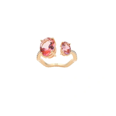 Atelier Swarovski Arc-en-ciel Ring Pink Topaz Size 52