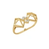 ATELIER SWAROVSKI DOUBLE DIAMOND DOUBLE RING SIZE 55,3100091