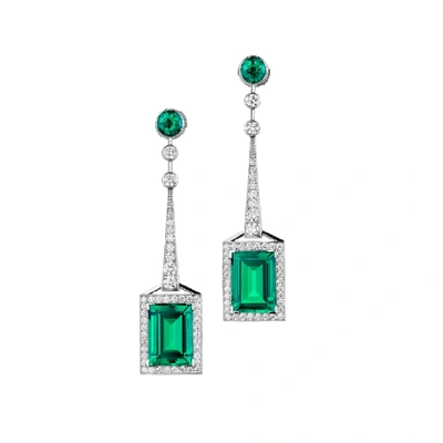 Atelier Swarovski Mosaic Earrings Created Emeralds