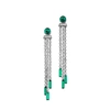 ATELIER SWAROVSKI MOSAIC POMPON DROP EARRINGS CREATED EMERALDS,3100103