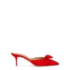 AQUAZZURA DENEUVE 60 RED SUEDE MULES