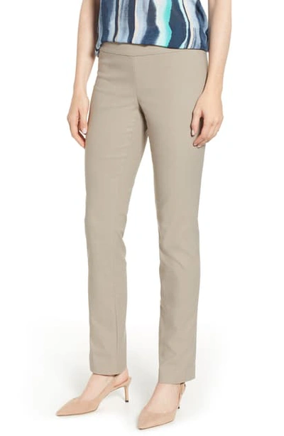 Nic + Zoe Wonderstretch Straight Leg Pants In Latte