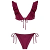 ZIMMERMANN Amari crimson ruffle-trimmed bikini