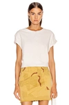 Nili Lotan Slub Linen-jersey T-shirt In Chalk