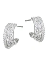 ADRIANA ORSINI Tivoli Triple Hoop Post Earrings