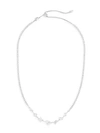 Adriana Orsini Tivoli Rodium-plated Silver & Cubic Zirconia Necklace In Rhodium