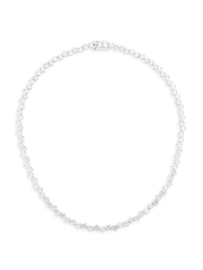 Adriana Orsini Tivoli Cubic Zirconia & Rhodium-plated Silver Necklace