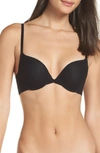On Gossamer 'bump It Up' Underwire Push-up Bra In Black