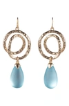 ALEXIS BITTAR HAMMERED COIL TEARDROP PENDANT EARRINGS,AB92E030222