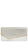 Jimmy Choo Emmie Leather Clutch Bag In Champagne