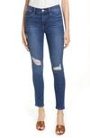 Frame Le High Skinny Ankle Jeans In Clyde