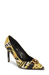 VERSACE SAVAGE BAROCCO POINTY TOE PUMP,DSR600NDV1BX