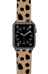 CASETIFY CHEETAH DOTS SAFFIANO FAUX LEATHER APPLE WATCH STRAP,CTF-5628730-763403