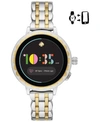 KATE SPADE KATE SPADE NEW YORK WOMEN'S SCALLOP 2 TWO-TONE STAINLESS STEEL BRACELET SMART WATCH 41MM, POWERED BY
