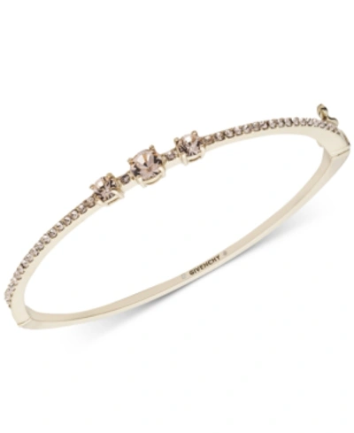 Givenchy Crystal & Pave Bangle Bracelet In Gold