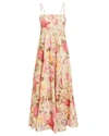 ZIMMERMANN Honour Linen Floral Dress,060035704335