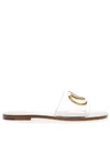 VALENTINO GARAVANI CAMEL VLOGO 5 MM SLIDE SANDAL,10953786