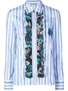 Prada Front Zipped Shirt - Blue