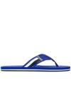 TOMMY HILFIGER TOMMY HILFIGER LOGO FLIP FLOPS - BLUE