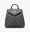 Mcm Essential Lederrucksack Mit Monogramm In Charcoal