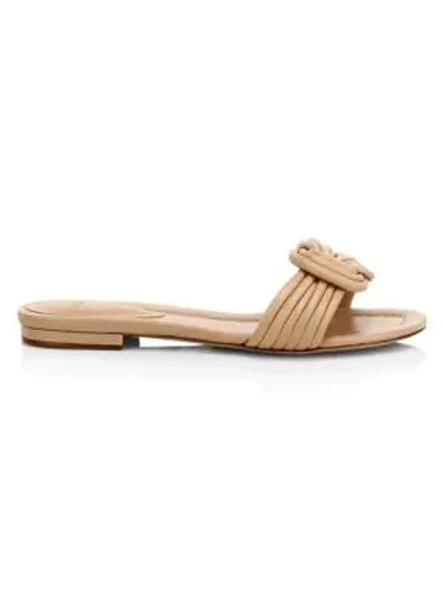 Alexandre Birman Vicky Knotted Flat Leather Sandals