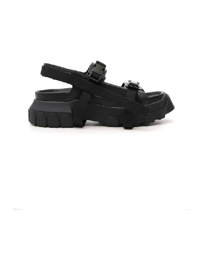 Rick Owens Hiking Leather Sandals In Black