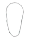 BELPEARL 18K WHITE GOLD LONG SILVER, BLUE & GRAY PEARL NECKLACE, 40"L,PROD222460203