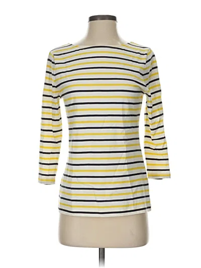 Pre-owned 1901 3/4 Sleeve T-shirt In Yellow