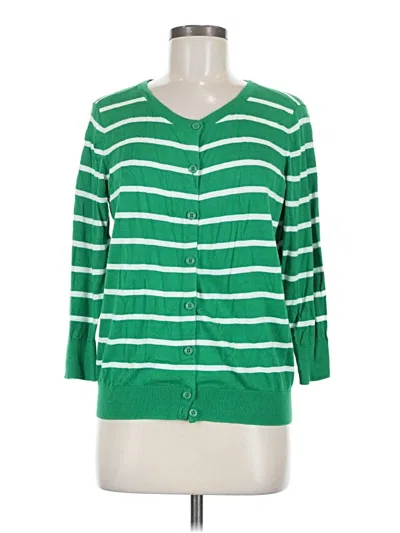 Pre-owned 1901 Cardigan Sweater In Green