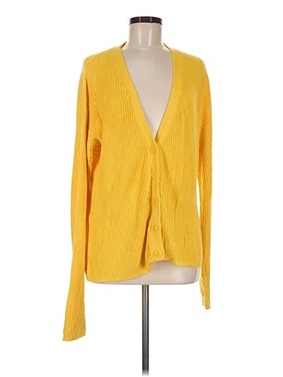 Pre-owned 1901 Cardigan Sweater In Yellow