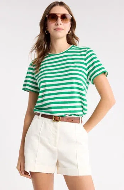1901 Crewneck Cotton T-shirt In Green