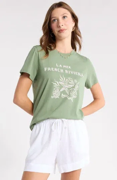 1901 Crewneck Graphic T-shirt In Green