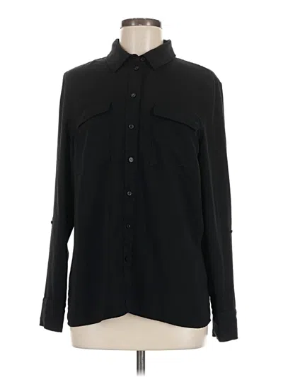 Pre-owned 1901 Long Sleeve Blouse In Black