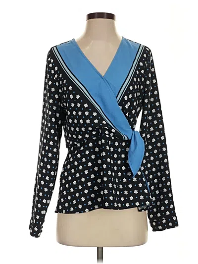 Pre-owned 1901 Long Sleeve Blouse In Blue