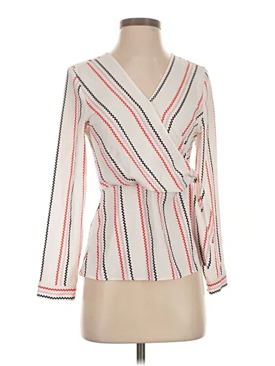 Pre-owned 1901 Long Sleeve Blouse In Ivory
