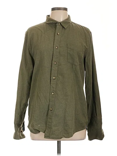 Pre-owned 1901 Long Sleeve Button Down Shirt In Green