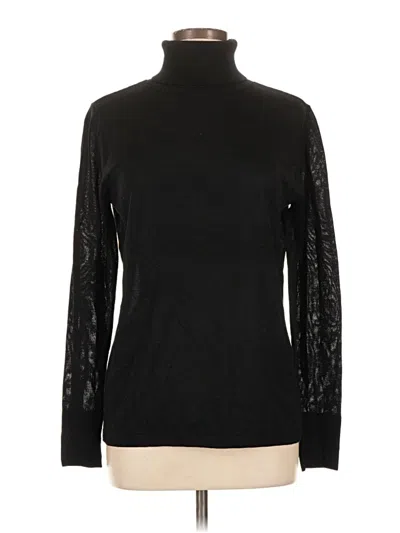 Pre-owned 1901 Long Sleeve Top Black Turtleneck Tops
